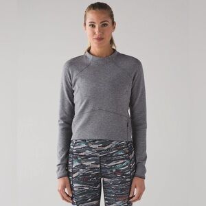 Lululemon Hill And Valley Mock Neck Pullover Heathered Slate Size 6 Athleisure